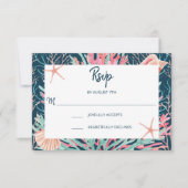 Tropisches Korallenriff | Unter der Meereshochzeit RSVP Karte (Vorderseite)