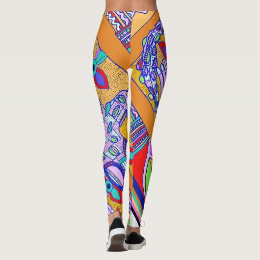 Tropisches Krokodil-Legierungsdesign Leggings (Rückseite)