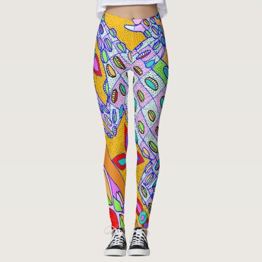 Tropisches Krokodil-Legierungsdesign Leggings (Vorderseite)