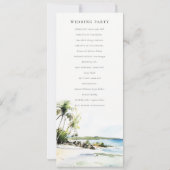 Tropisches Küsten-Ziel-Hochzeitsprogramm Einladung (Rückseite)