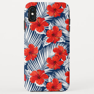 Tropisches Laub mit roter Hibiskusblüte Case-Mate iPhone Hülle