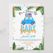 Tropisches Laufwerk mit Baby-Shower Boy Einladung (Vorderseite)