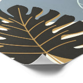 Tropisches Leaf Abstrakt Art Poster (Ecke)