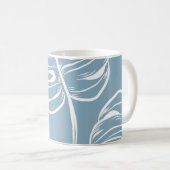Tropisches Leaf Abstrakt: Nahtlose Vegetation. Kaffeetasse (VorderseiteRechts)
