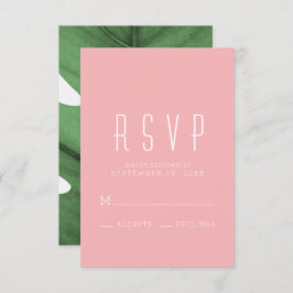 Tropisches Leaf Art Deco Inspiriert RSVP-Karte RSVP Karte