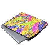 Tropisches Leaf Art Laptopschutzhülle (Vorne Knopf)