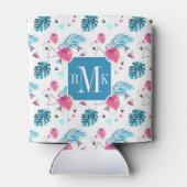 Tropisches Leaf-Dreieck-Muster Dosenkühler (Rückseite)