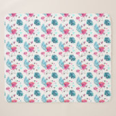 Tropisches Leaf-Dreieck-Muster Sherpadecke (Vorderseite (Horizontal))