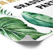 Tropisches Leaf Graduation Party Willkommenspopste Poster