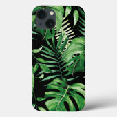 Tropisches Leaf Green Black iPhone / iPad Gehäuse Case-Mate iPhone Hülle (Rückseite)