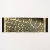 Tropisches Leaf grün/Gold - Yoga Mat Yogamatte (Vorderseite (Horizontal))