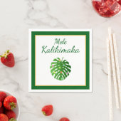 Tropisches Leaf Hawaiian Weihnachtslicht Chic Part Serviette (Beispiel)