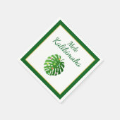 Tropisches Leaf Hawaiian Weihnachtslicht Chic Part Serviette (Ecke)