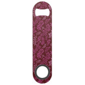 Tropisches Leaf-Muster aus Burgund und Rosa Speed Flaschenöffner (Rückseite)