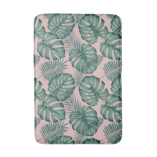 Tropisches Leaf-Muster Badematte (Vorderseite Vertikal)