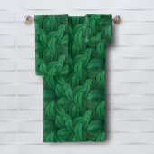 Tropisches Leaf-Muster Badhandtuch Set