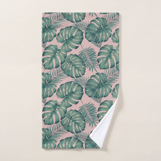 Tropisches Leaf-Muster Badhandtuch Set (Handtuch)