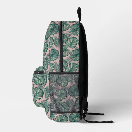 Tropisches Leaf-Muster Bedruckter Rucksack (Rechts)