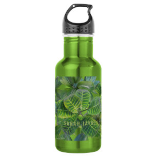 Tropisches Leaf-Muster Dschungelblätterflasche Edelstahlflasche