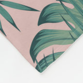 Tropisches Leaf-Muster Fleecedecke (Ecke)