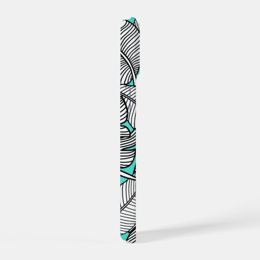 Tropisches Leaf-Muster iPhone 15 Hülle (Rechte Seite)