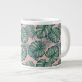 Tropisches Leaf-Muster Jumbo-Tasse (Vorderseite Rechts)