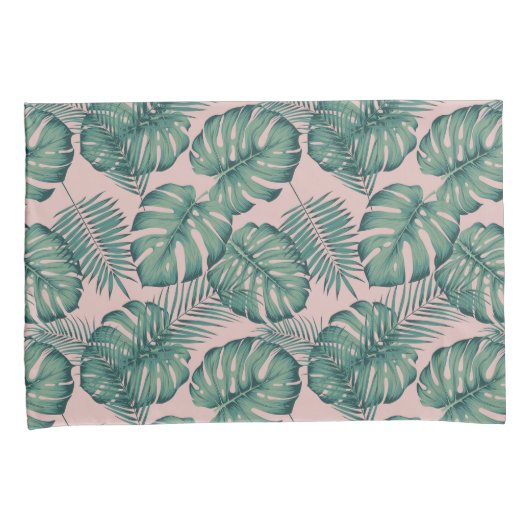 Tropisches Leaf-Muster Kissenbezug (Vorderseite-Rechts)