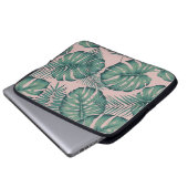 Tropisches Leaf-Muster Laptopschutzhülle (Vorne Knopf)