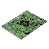 Tropisches Leaf-Muster-Pflanze-Waternotebook Notizblock (Linke Seite)