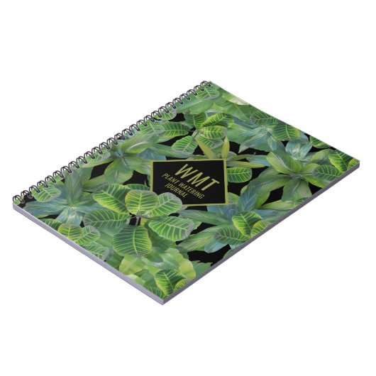 Tropisches Leaf-Muster-Pflanze-Waternotebook Notizblock (Linke Seite)