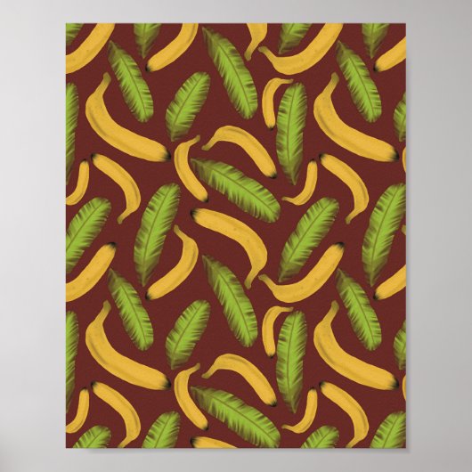Tropisches Leaf-Muster Poster (Vorne)