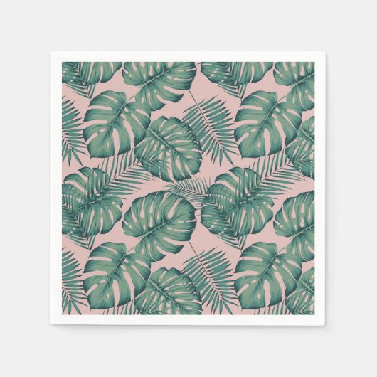 Tropisches Leaf-Muster Serviette (Vorderseite)