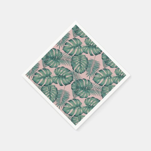 Tropisches Leaf-Muster Serviette (Ecke)