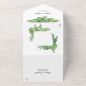 Tropisches Leaf Palm Foliage All In One Einladung (Außenbereich)