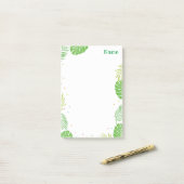 Tropisches Leaf Post it Notes Stationierung Post-it Klebezettel (Auf Schreibtisch)