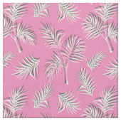 Tropisches Leaf-Rosa-Weiß-Muster Stoff (Nahaufnahme)