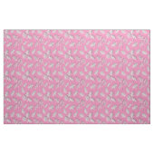 Tropisches Leaf-Rosa-Weiß-Muster Stoff (Fat Quarter (45,7 x 55,9 cm))