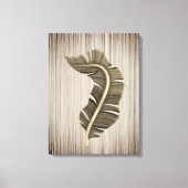 Tropisches Leaf Sepia im Hintergrund der Bronze Leinwanddruck (Vorderseite)