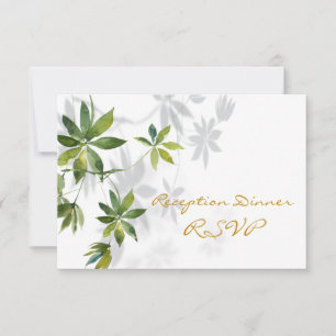 Tropisches Leaf Shadow Empfang Dinner UAWG RSVP Karte