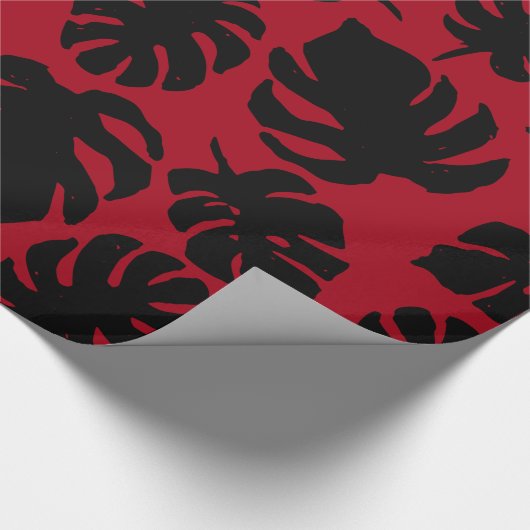 Tropisches Leaf Silhouette, Monstera, Palm, Geschenkpapier (Ecke)