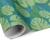 Tropisches Leaf-Tapestes: Vintage Verdure Geschenkpapier (Rolleneckpunkt)