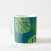 Tropisches Leaf-Tapestes: Vintage Verdure Kaffeetasse (Vorderseite Links)