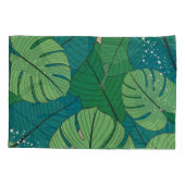 Tropisches Leaf-Tapestes: Vintage Verdure Kissenbezug (Rückseite)
