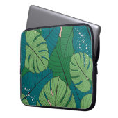 Tropisches Leaf-Tapestes: Vintage Verdure Laptopschutzhülle (Vorderseite Links)