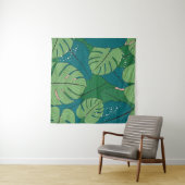Tropisches Leaf-Tapestes: Vintage Verdure Wandteppich (Beispiel (Horizontal))