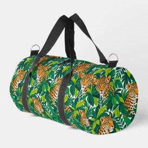Tropisches Leopard-Dschungelmuster Duffle Bag