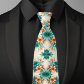 Tropisches Leuchtmuster Necktie Krawatte