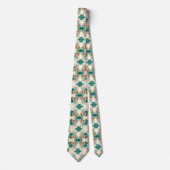 Tropisches Leuchtmuster Necktie Krawatte (Vorderseite)