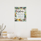 Tropisches Licht Hochzeitsempfang Plakat (Küche)