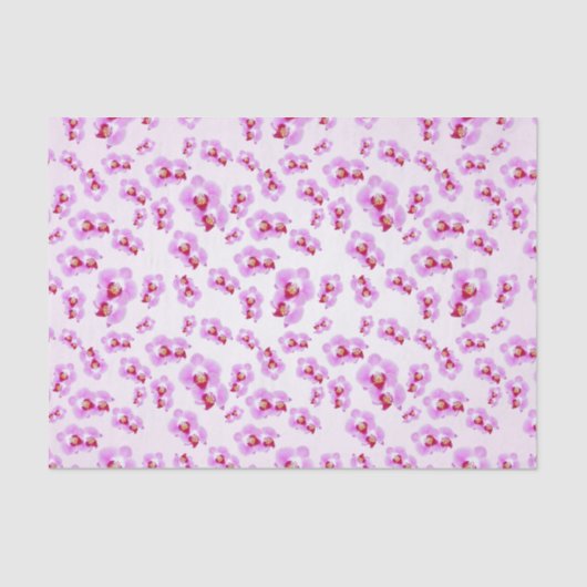 Tropisches Lila Orchid-Blumenbild Seidenpapier (Vorderseite)